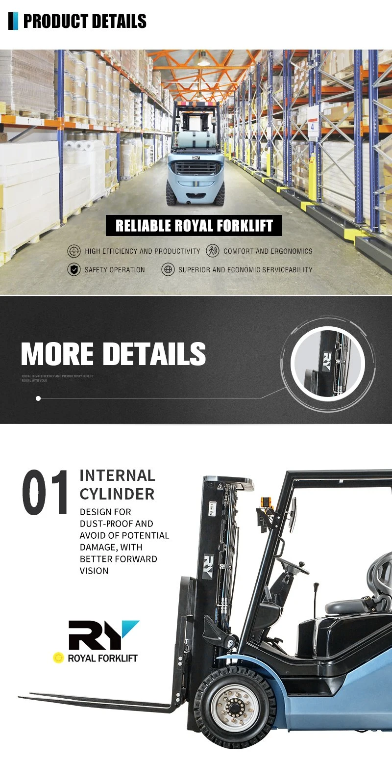 Royal Factory Supply New LPG / Gas / Gasoline Forklift Truck with Japanese Engine