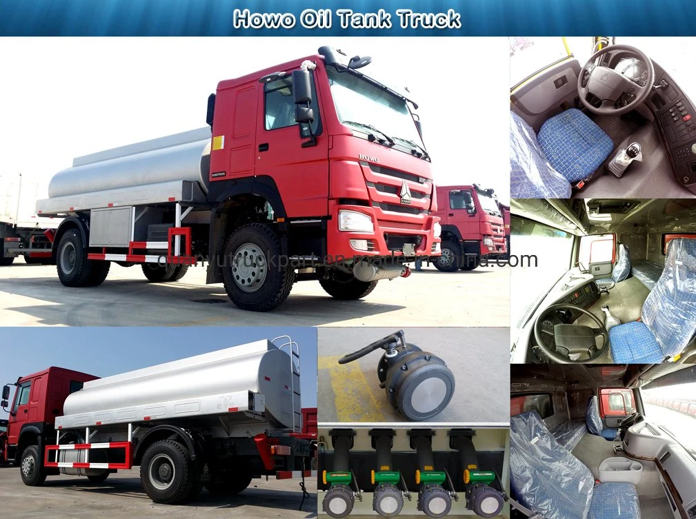 China Oil Truck 20 Cubic to 25 Cubic Meters Sinotruck HOWO 336HP 6X4 EU 2 Engine Loading Gasoline and Diesel Oil Tank Fuel Delivery Tanker Truck