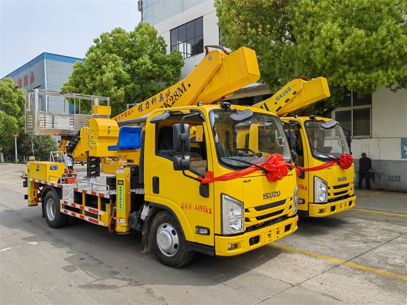 Japanese Brand Isuz U Kv100 12 M 14m 16 M 18m 20m High Altitude Operation Platform Bucket Boom Lift Pickup Ladder Truck